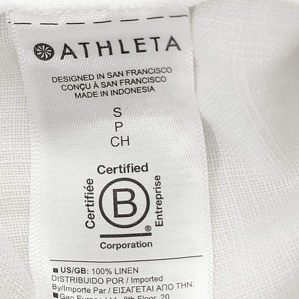 Athleta Linen Pants Womens Small White Wide Leg Casual Lounge Beach Resort - Picture 10 of 12